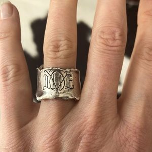 Unisex 925 Silver Ring LOVE